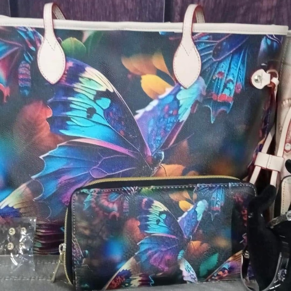 Butterfly Handbag and Wallet Set